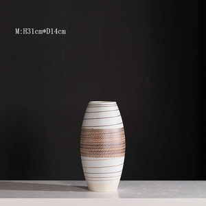Set di 3 vasi in ceramica con motivi a strisce-elegante <span class=keywords><strong>bianco</strong></span> <span class=keywords><strong>e</strong></span> <span class=keywords><strong>marrone</strong></span> decorazioni per la <span class=keywords><strong>casa</strong></span> vasi in ceramica moderna a strisce bianche <span class=keywords><strong>e</strong></span> marroni - Product Image 5