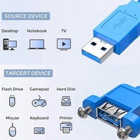 Werkseitig hergestelltes USB 3.0-Verlängerungskabel für die Schalttafel montage