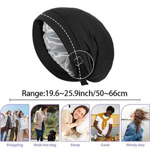 Gorros de algodón unisex de color liso para dormir, gorros de quimioterapia, gorros para el cuidado de la cabeza para mujeres y hombres - Product Image 2