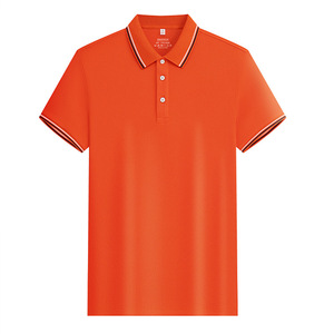 <b>Polo</b> Shirt Solid Color Short Sleeve Contrast Trim Polyester Daily Wear - Product Image 2