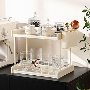 Organizador de Accesorios para Cafetería de 2/3 Niveles, Organizador de Encimera de Baño con Bandeja de Drenaje para Hogar y Oficina - Product Image 2