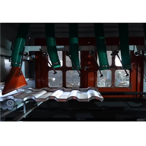 컬러 스톤 코팅 금속 컬러 타일 만들기 기계 작업 라인 돌 코팅 금속 지붕 타일 제조 생산 라인 - Product Image 4