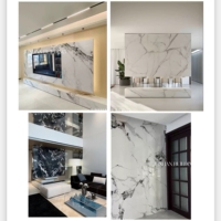 Panneau mural PVC 3 mm effet marbre, revêtement UV, plaque murale marbrée, haute brillance, imperméable pour salle de bain, hôtel