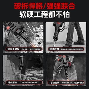 Delixi Electric Pickaxe 45mm Cylinder 50J Impact Industrial Demolition <b>Tool</b> - Product Image 4