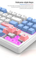 Keyboard Mekanik Berkabel 87 Tombol USB 3.0 Silikon Baru untuk Kantor Bisnis Rumah Gaming Umum Tampilan Menarik