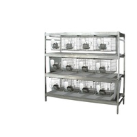 Étagère de lavage pour cages à lapins de laboratoire en acier inoxydable RB35-15