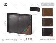 Portafoglio da Uomo in Vera Pelle, Chiusura a 7 Pieghe, Stile Corto, Ideale come Regalo - Product Image 1