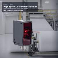 Ligne de production de tissus non tissés, capteur d'épaisseur laser sans contact DT35 DTOF 1000Hz 10m pour service de personnalisation en ligne de l'épaisseur du tissu