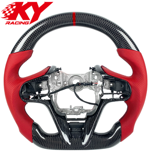 Volante Deportivo de Fibra de Carbono Regular con Empuñaduras de Cuero Genuino para Lexus LC500 LC500H, Compatible con IS250 IS300 IS350 GS350 NX RCF Sport RX ES - Product Image 1