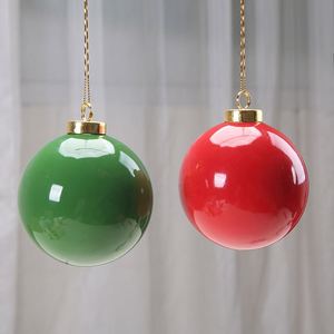 Boule de Noël Festive en Porcelaine Fine, Décoration Suspendue en Céramique, Ornements pour Arbre de Noël - Product Image 4