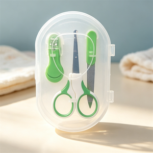 Kit de soin des <span class=keywords><strong>ongles</strong></span> pour bébé 4 en 1, kit de manucure pour nourrissons, coupe-<span class=keywords><strong>ongles</strong></span>, ciseaux, lime à <span class=keywords><strong>ongles</strong></span> avec étui de rangement portable - Product Image 1