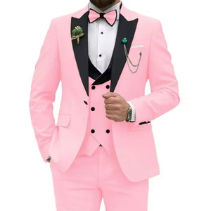 Nuevo <span class=keywords><strong>Traje</strong></span> de Hombre de 3 Piezas con Un Solo Botón para Novio y Padrinos de Boda 2026 - <span class=keywords><strong>Traje</strong></span> de Talla Grande con Pantalón, <span class=keywords><strong>Chaleco</strong></span> y Blazer de Corte Ajustado - Product Image 4