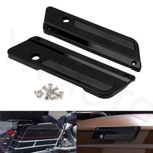 Pour Harley Electra Road Street Glide King CVO FLHTCSE FLHTC 1993-2013 pièces de moto côté sacoche loquet plaque couverture - Product Image 1