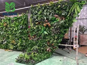 Décoration murale de plantes vertes artificielles en soie plastique, haies de buis tropicales artificielles d'intérieur <span class=keywords><strong>pour</strong></span> mariage à domicile - Product Image 2
