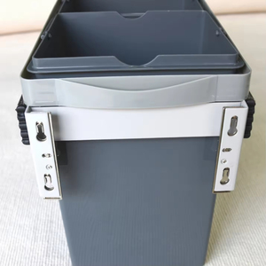 Dual Bucket Plastic Kitchen Trash Can Hidden Drawer Push-Pull Guide Easy Installation Modern Simple Design for Household Use - Product Image 5