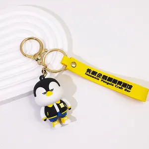 Wholesale 3D Cartoon Cheap PVC Keychain Accept Custom Soft Resin Kawaii Colorful Anime Character Resin Craft