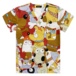 ViaoLi personalizzato elasticizzato australiano traspirante stampato in cotone personalizzato stampa floreale Plus Size clinica odontoiatria ospedale Scrub - Product Image 2