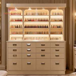 Étagère <span class=keywords><strong>de</strong></span> présentation <span class=keywords><strong>de</strong></span> produits cosmétiques sur pied <span class=keywords><strong>de</strong></span> <span class=keywords><strong>style</strong></span> moderne, taille personnalisée, avec tiroir pour <span class=keywords><strong>salon</strong></span> <span class=keywords><strong>de</strong></span> manucure - Product Image 1