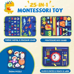 Tavola delle Attività per Bambini, Giochi Sensoriali Montessori per Ragazzi, Pannello Educativo per lo Sviluppo delle Abilità Motorie - Product Image 5
