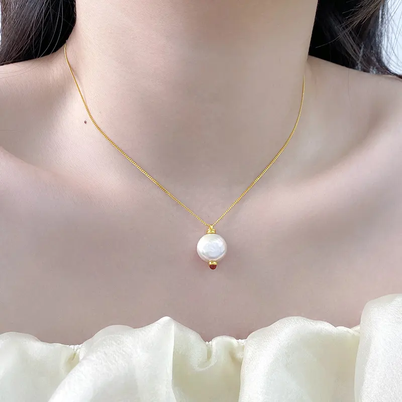 Barocca classica barocca collana di perle barocche 925 argento gioielli di perle barocche per le donne