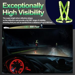 Chaleco de Seguridad Reflectante de Alta Visibilidad, Ajustable y Elástico, para Correr y Trotar de Noche - Product Image 5