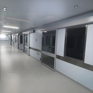 Porte coulissante moderne de salle d'opération hospitalière, en verre creux, insonorisée, à ouverture latérale électrique, hermétique pour usage médical - Product Image 6