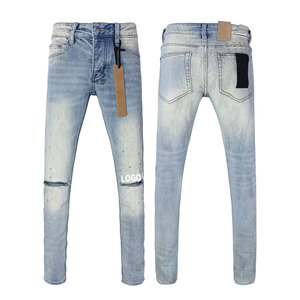 Proveedor de Guangzhou ofrece jeans KUSB de marca para <span class=keywords><strong>hombre</strong></span>, de alta calidad, lavados y bordados, de corte ajustado, en stock. - Product Image 5