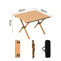 Table pliante d'extérieur en acier au carbone, taille S, à prix abordable, portable et étanche, pour mobilier de jardin