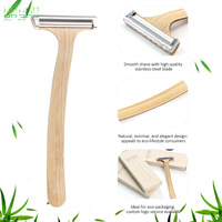 Emballage personnalisé Razorgift Rasoir de sécurité en bambou à 3 lames Portable et réglable Durable Marque privée Ensemble pour usage domestique