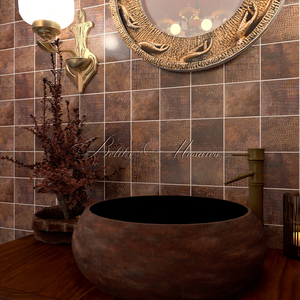 Retro <strong>Copper</strong> <strong>Metal</strong> Mosaic Tiles Patterns Reminiscent Ambience Home Decor Wall <strong>Cladding</strong> Accent Feature Facade Interior Design