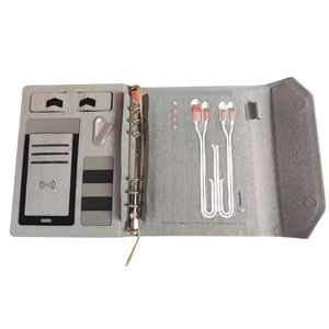 A5 đa chức năng thông minh máy tính xách tay với không dây sạc PU da Bìa Đồng hồ điện ngân hàng điện xoắn ốc ràng buộc trang - Product Image 3