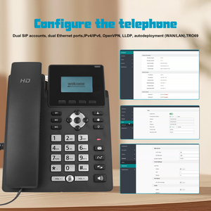 Téléphone <span class=keywords><strong>VoIP</strong></span> SC12 <span class=keywords><strong>SIP</strong></span> V2 avec alimentation PoE, écran LCD 128x64, audio HD, conférence multilingue, téléphone IP pour la maison et le bureau - Product Image 3