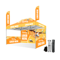 Tente pliante promotionnelle 3x4,5m avec logo personnalisé, stable, imperméable, grande tente de réception pour événements et expositions en extérieur