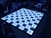 Piste de danse de lumière LED de Dubaï miroir de piste de danse LED léger avec lumières LED piste de danse LED éclairée pour discothèque