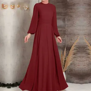 Женское шифоновое платье с длинным рукавом