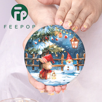 Vente en gros de sous-verres pour sapin de Noël sous-verres en diatomite écologiques personnalisables à séchage rapide pour dessus de table