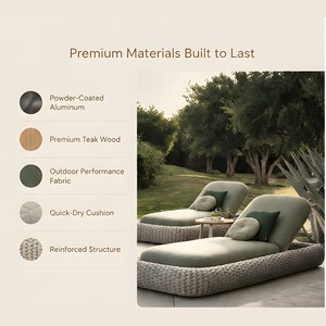 <span class=keywords><strong>Lettini</strong></span> Prendisole da Giardino e Patio in Rattan PE e Alluminio a Rapida Asciugatura, Vendita all'Ingrosso, Spagna - Product Image 3