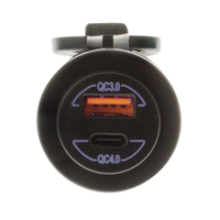 Prise de charge rapide QC3.0 USB + QC4.0 USB Type C PD 60W