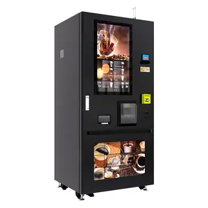 LE-VENDING CE CB LE308G 동전 은행 카드 IC 현금 자동 32 인치 LCD 커피 자동 판매기 컵 설탕 디스펜서