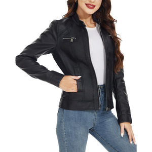 Veste en cuir de serpent pour femme, doublée polaire, imperméable, coupe-vent, respirante, séchage rapide, écologique, couleur unie, coupe ajustée - Product Image 5