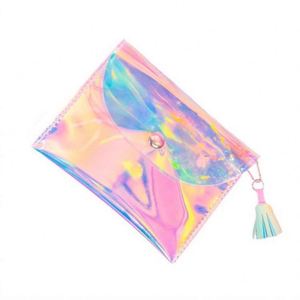Elegante Monedero de PVC Holográfico para Mujer, Monedero Transparente Láser Portátil para Chicas - Product Image 1