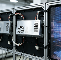 Boîtier d'alimentation à découpage en alliage d'aluminium en gros avec dissipation thermique, affichage LED, boîtier métallique pour alimentation électrique