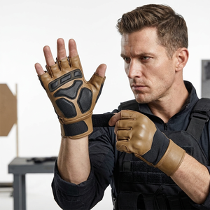 Guantes Deportivos Unisex de Medio Dedo en Cuero para Levantamiento de Pesas, Ciclismo y Deportes - Guantes Transpirables para Entrenamiento Físico - Product Image 1