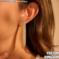 CAIOOCHE Boucles d'oreilles clous plaquées or 18 carats avec revêtement PVD en titane et acier inoxydable, bijoux de fête mignons