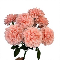 Bouquet de fleurs artificielles Dahlia, 9 têtes, fausses fleurs pour mariage, événement, décoration florale pour la maison