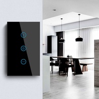 Interrupteur mural intelligent Tuya WiFi avec variateur d'intensité, contrôle à distance via l'application Tuya Smart Life, domotique, interrupteur d'éclairage intelligent