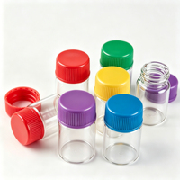 Vente en gros de petits flacons en verre de 1 ml, 2 ml, 3 ml, 4 ml, 5 ml, 10 ml, pour médicaments, pilules, contenants transparents avec couvercle à vis