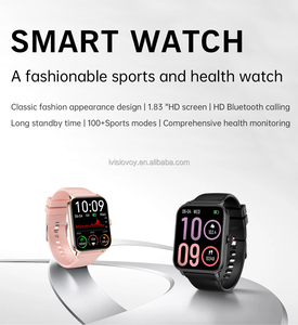 Chất lượng cao thông minh đồng hồ màu đen GPS LBS 1.83 inch TFT hiển thị không thấm nước IP68 tập thể dục Tracker - Product Image 5