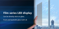 Promotion Exceptionnelle Film Publicitaire Écran Mural pour Vitrine Verre Flexible Transparent LED RGB Pleine Couleur Affichage Vidéo LED