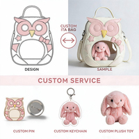 Fenêtre d'affichage à épingles personnalisée Pu Owl House Ita Bag Lady Style Crossbody Shoulder Zipper Low quantité minimale de commande Ita Bag Manufacturer